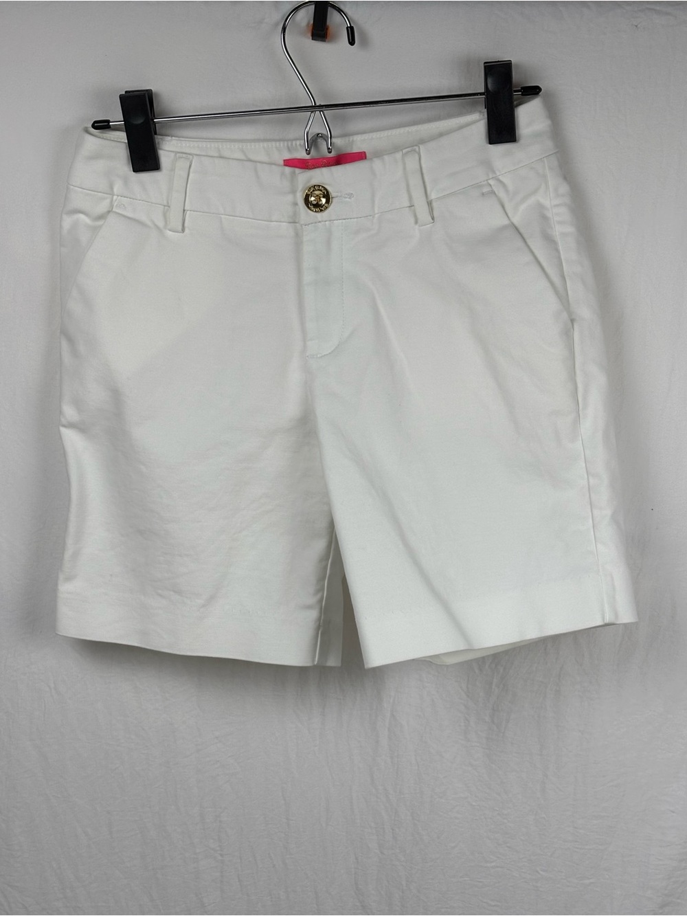 Lilly Pulitzer White Women's 00 Bermuda Tailored Cotton Shorts